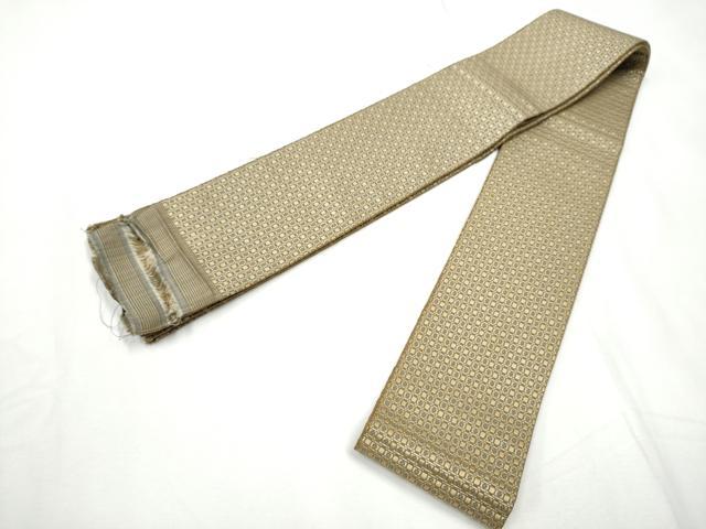 平和屋着物●男性　本場筑前博多織　角帯　幾何学文様　正絹　逸品　CABF5370hy