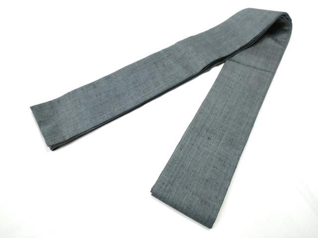 平和屋着物●男性　角帯　紬地　色無地　藤煤竹色　正絹　逸品　CABF5378hy
