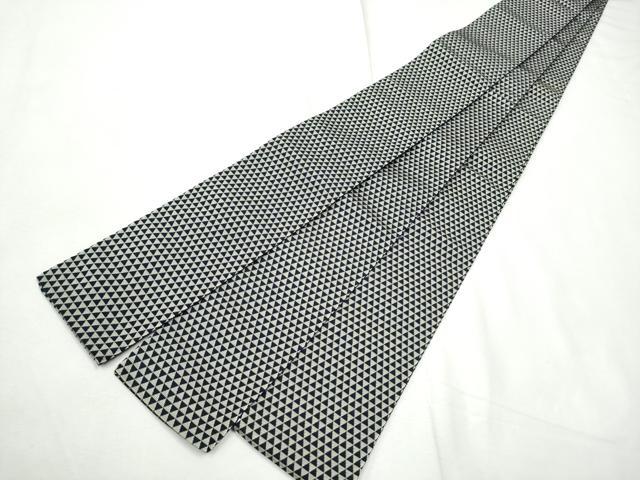 平和屋着物●男性　本場筑前博多織　角帯　鱗文様　正絹　逸品　CABF5395hy