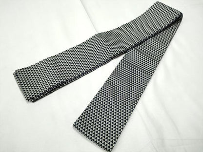 平和屋着物●男性　本場筑前博多織　角帯　鱗文様　正絹　逸品　CABF5395hy