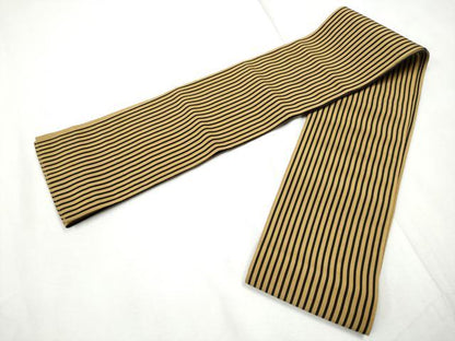 平和屋着物●男性　本場筑前博多織　角帯　縞　正絹　逸品　CABF5399hy