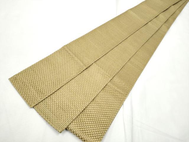 平和屋着物●男性　本場筑前博多織　角帯　市松文様　正絹　逸品　CABF5405hy