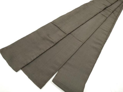 平和屋着物●男性　本場筑前博多織　角帯　色無地　黒像色　正絹　逸品　CABF5409hy
