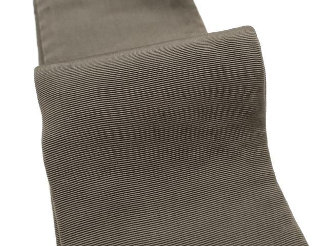 平和屋着物●男性　本場筑前博多織　角帯　色無地　黒像色　正絹　逸品　CABF5409hy