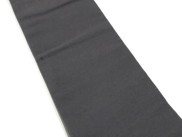 平和屋着物●男性　本場筑前博多織　角帯　色無地　黒紅色×線歳茶色　正絹　逸品　CABF5411hy