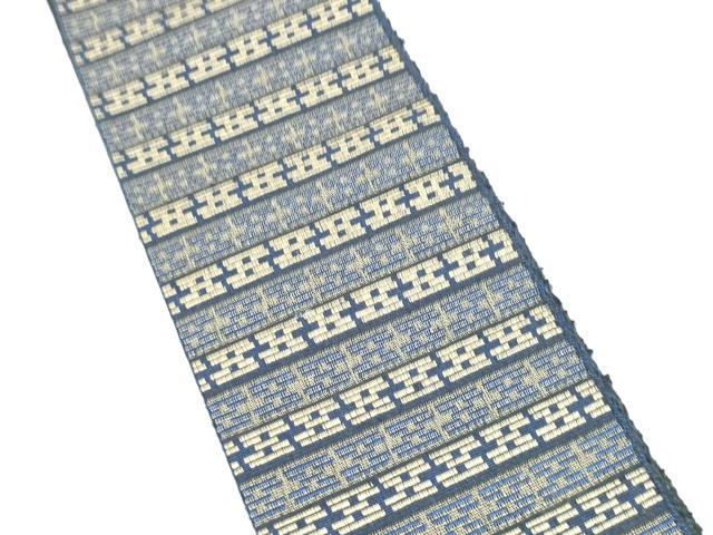 平和屋着物●男性　両面　角帯　横段文　正絹　逸品　CABF5527hy