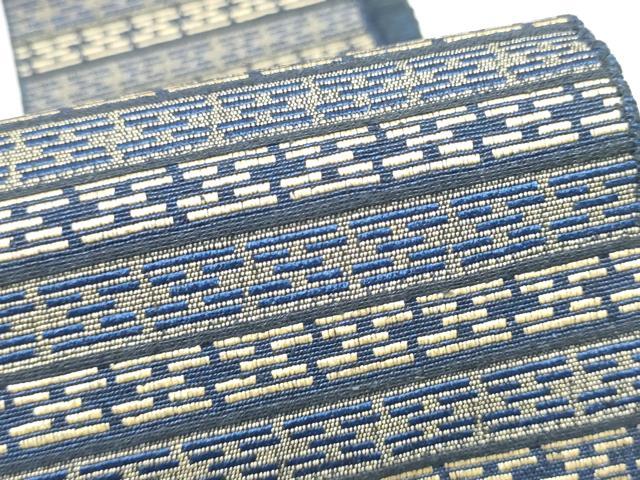 平和屋着物●男性　両面　角帯　横段文　正絹　逸品　CABF5527hy