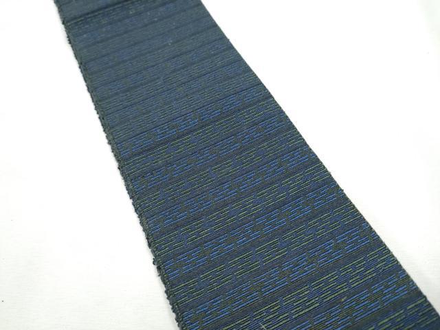 平和屋着物●男性　両面　角帯　横段文　正絹　逸品　CABF5527hy