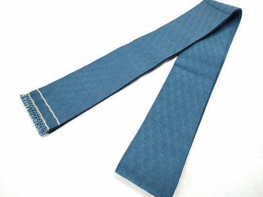 平和屋着物●男性　爪掻き本綴れ　角帯　変わり市松文様　正絹　逸品　CABF5539hy