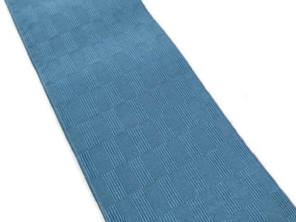 平和屋着物●男性　爪掻き本綴れ　角帯　変わり市松文様　正絹　逸品　CABF5539hy