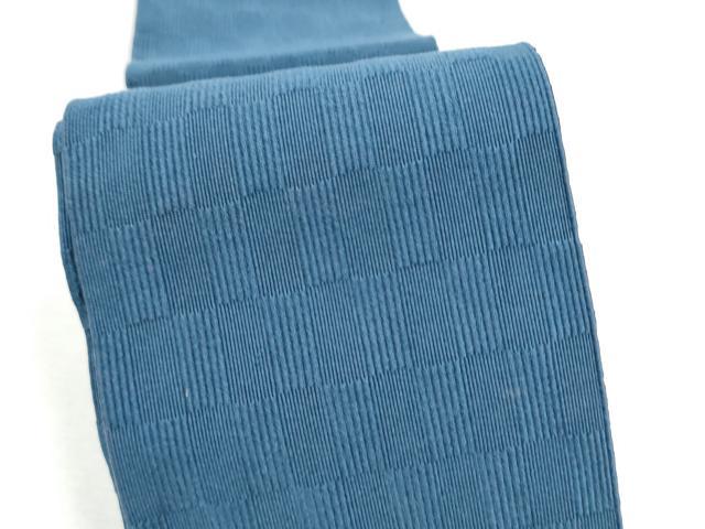 平和屋着物●男性　爪掻き本綴れ　角帯　変わり市松文様　正絹　逸品　CABF5539hy