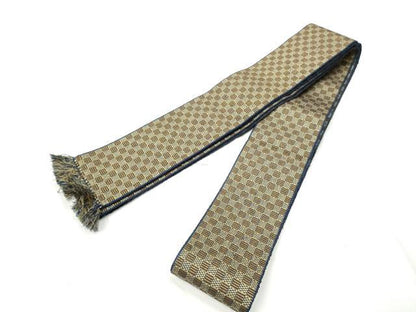 平和屋着物●男性　本場筑前博多織　角帯　幾何学文様　正絹　逸品　CABF5558hy