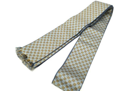 平和屋着物●男性　本場筑前博多織　角帯　幾何学文様　正絹　逸品　CABF5558hy