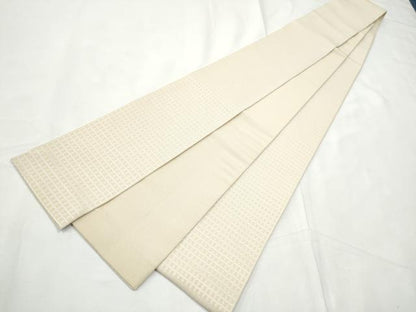 平和屋着物●男性　角帯　色無地　生成り色　CABF5559hy