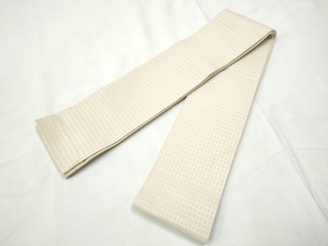 平和屋着物●男性　角帯　色無地　生成り色　CABF5559hy
