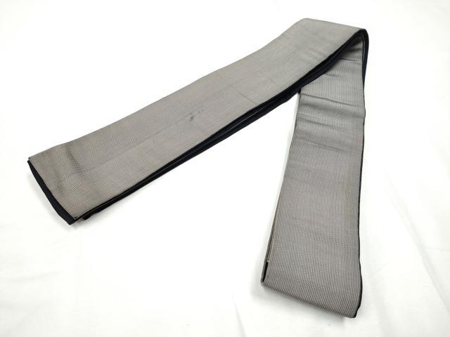 平和屋着物●男性　本場筑前博多織　角帯　霞文　正絹　逸品　CABF5560hy