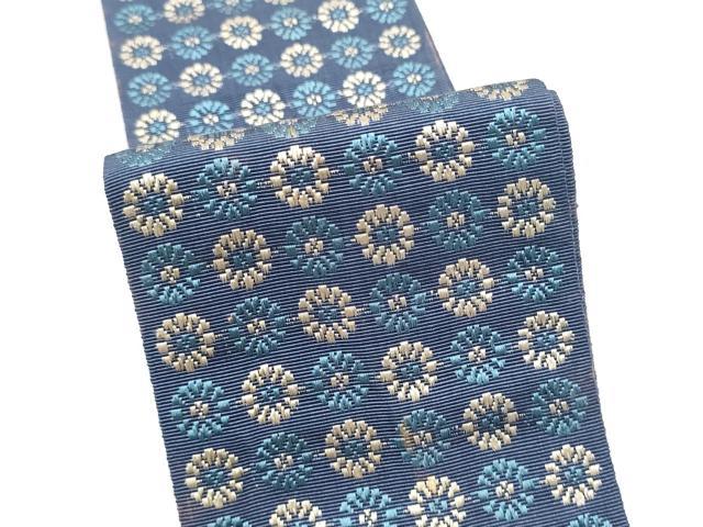 平和屋着物●男性　本場筑前博多織　角帯　いちご錦　正絹　逸品　CABF5564hy