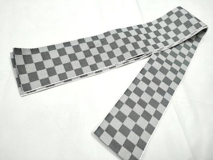 平和屋着物●男性　角帯　市松文様　一重帯　CABF5567hy
