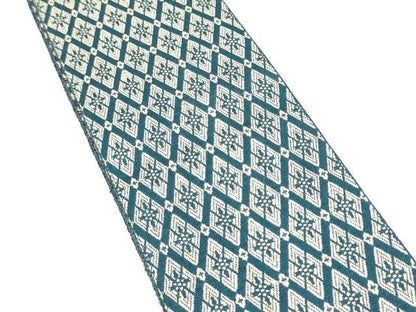 平和屋着物●男性　本場筑前博多織　両面　角帯　立涌菊文　正絹　逸品　CABF5582hy