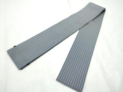 平和屋着物●男性　本場筑前博多織　角帯　間道　正絹　逸品　CABF5583hy