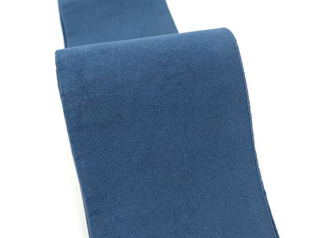 平和屋着物●男性　爪掻き本綴れ　角帯　色無地　紺青色　正絹　逸品　CABF5584hy
