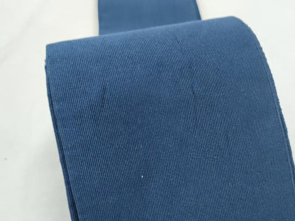 平和屋着物●男性　爪掻き本綴れ　角帯　色無地　紺青色　正絹　逸品　CABF5584hy