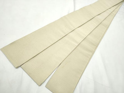 平和屋着物●男性　角帯　色無地　練色　正絹　逸品　CABF5586hy