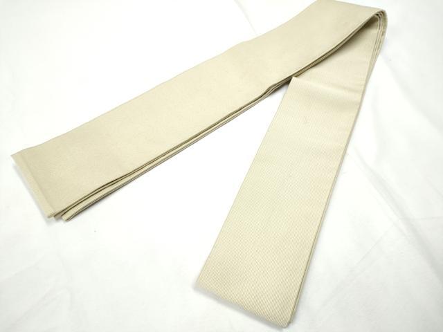 平和屋着物●男性　角帯　色無地　練色　正絹　逸品　CABF5586hy