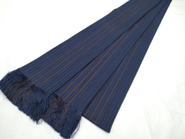 平和屋着物●男性　角帯　間道　正絹　逸品　CABF5593hy