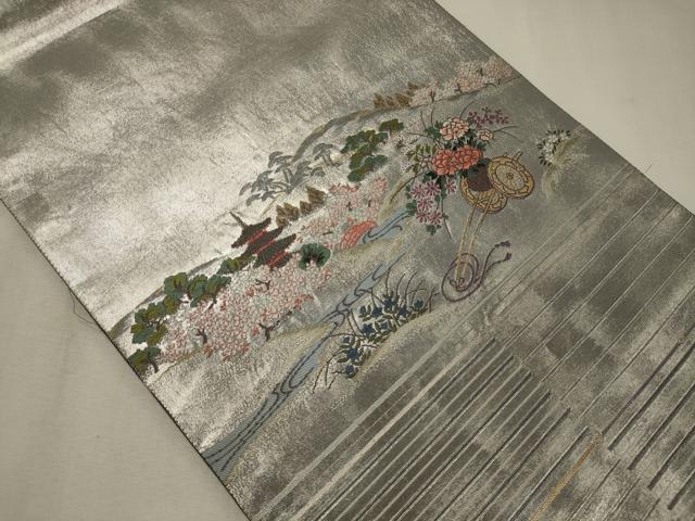 平和屋着物◎六通柄袋帯　唐織　名勝　仁和寺　金銀糸　正絹　逸品　CABF5632oy