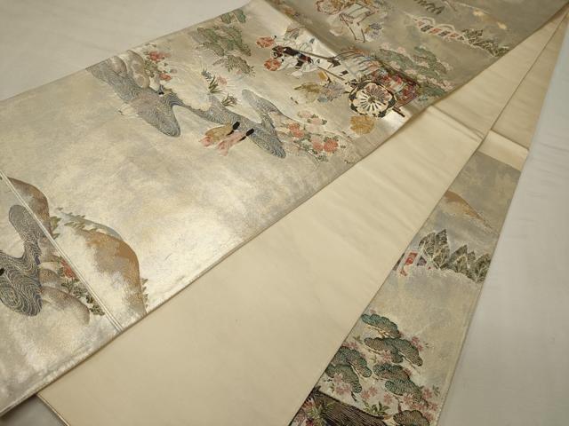 平和屋着物◎六通柄袋帯　葵祭　金糸　引箔　正絹　逸品　CABF5635oy