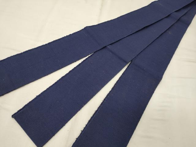 平和屋着物◎男性　角帯　紬地　鉄紺色　正絹　逸品　CABF5652oy