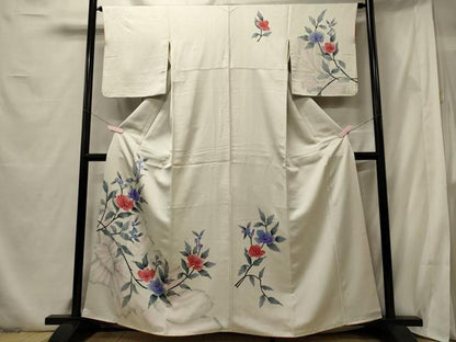 平和屋着物■訪問着　手描き　枝花文　暈し染め　正絹　逸品　CABF5702oy