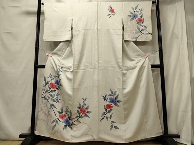平和屋着物■訪問着　手描き　枝花文　暈し染め　正絹　逸品　CABF5702oy
