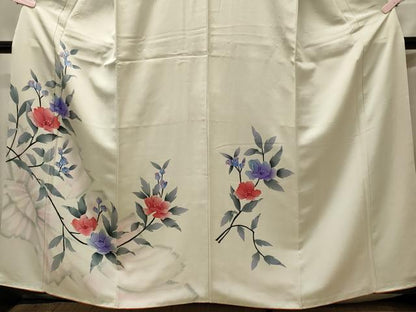平和屋着物■訪問着　手描き　枝花文　暈し染め　正絹　逸品　CABF5702oy