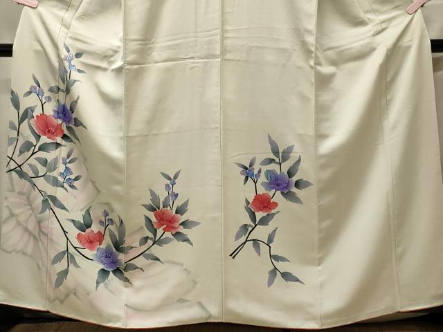 平和屋着物■訪問着　手描き　枝花文　暈し染め　正絹　逸品　CABF5702oy
