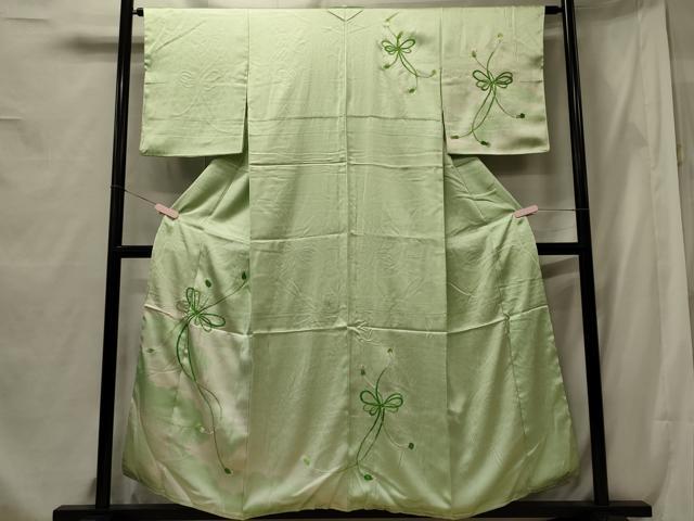 平和屋着物■訪問着　駒刺繍　組紐文　暈し染め　正絹　逸品　CABF5704oy