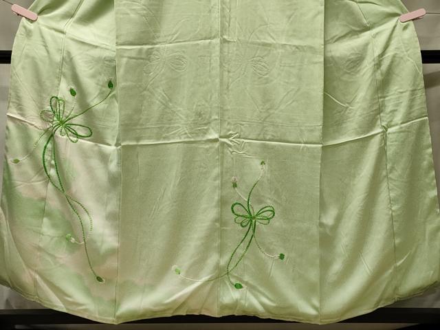 平和屋着物■訪問着　駒刺繍　組紐文　暈し染め　正絹　逸品　CABF5704oy