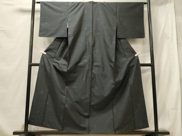 平和屋着物■本場大島紬　菱花文　正絹　逸品　CABF5707oy