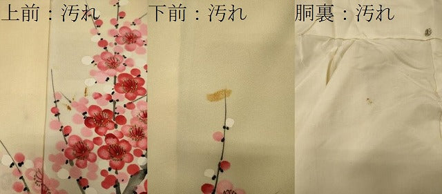 平和屋着物■訪問着　手描き　枝梅文　暈し染め　金彩　正絹　逸品　CABF5709oy
