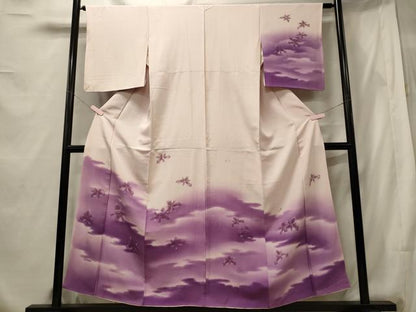 平和屋着物■訪問着　草花文　暈し染め　正絹　逸品　CABF5710oy