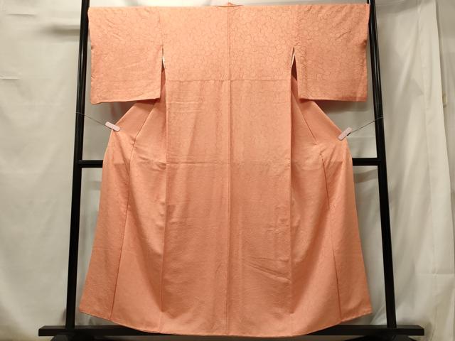 平和屋着物■上質な色無地　舞花地紋　肉桂色　正絹　逸品　CABF5714oy