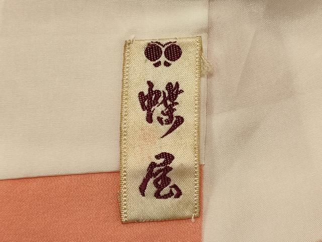 平和屋着物■上質な色無地　舞花地紋　肉桂色　正絹　逸品　CABF5714oy