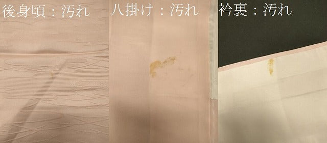 平和屋着物■上質な色無地　芝雲取り地紋　虹色　正絹　逸品　CABF5716oy