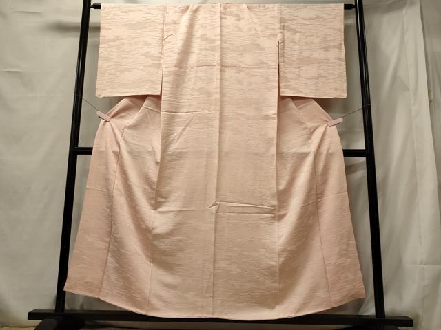 平和屋着物■上質な色無地　芝雲取り地紋　虹色　正絹　逸品　CABF5716oy