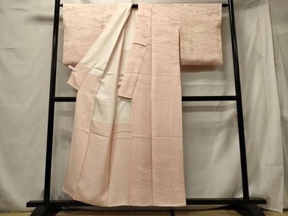 平和屋着物■上質な色無地　芝雲取り地紋　虹色　正絹　逸品　CABF5716oy