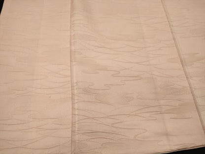 平和屋着物■上質な色無地　芝雲取り地紋　虹色　正絹　逸品　CABF5716oy