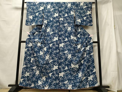 平和屋着物■上質な小紋 草花文 正絹 逸品 CABF5724oy