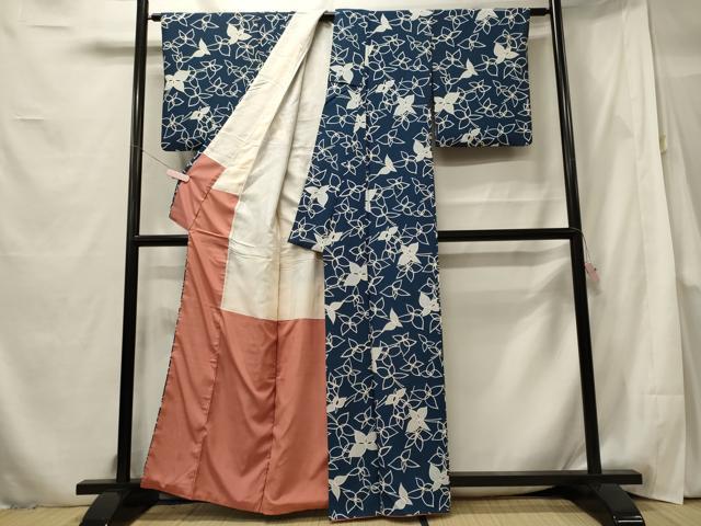平和屋着物■上質な小紋 草花文 正絹 逸品 CABF5724oy