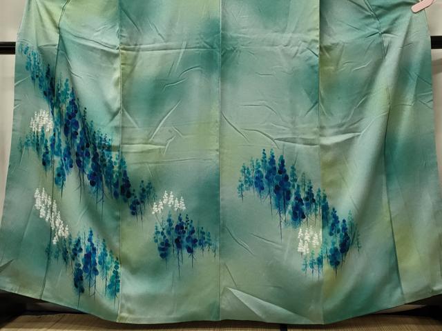 平和屋着物■訪問着　手描き　樹林文　暈し染め　正絹　逸品　CABF5728oy